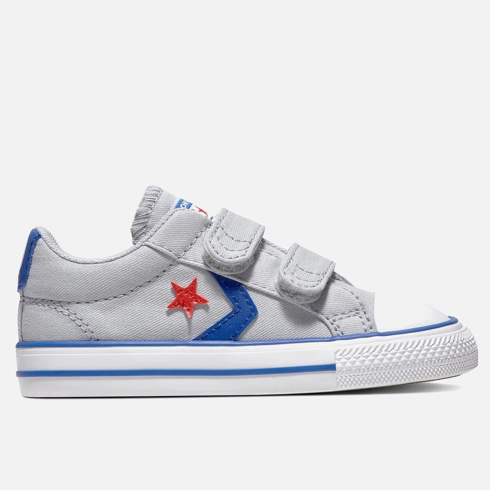 Converse Toddlers' Star Player Ox Velcro Trainers - Wolf Grey Image 1