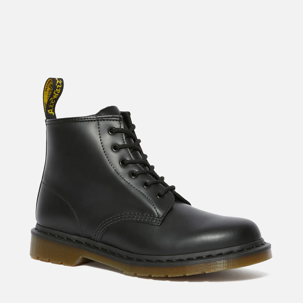 Dr. Martens 101 Smooth Leather 6-Eye Boots - Black - UK 3 Image 1