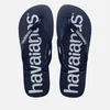 Havaianas Men's Top Logomania Flip Flops - Navy Blue - Image 1