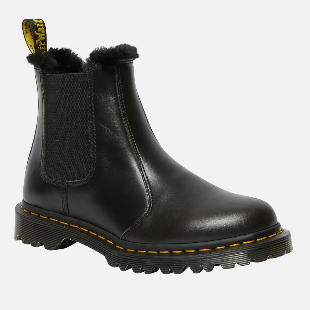 Dr. Martens Women's 2976 Leonore Fur Lined Leather Chelsea Boots - Dark Grey Image 1