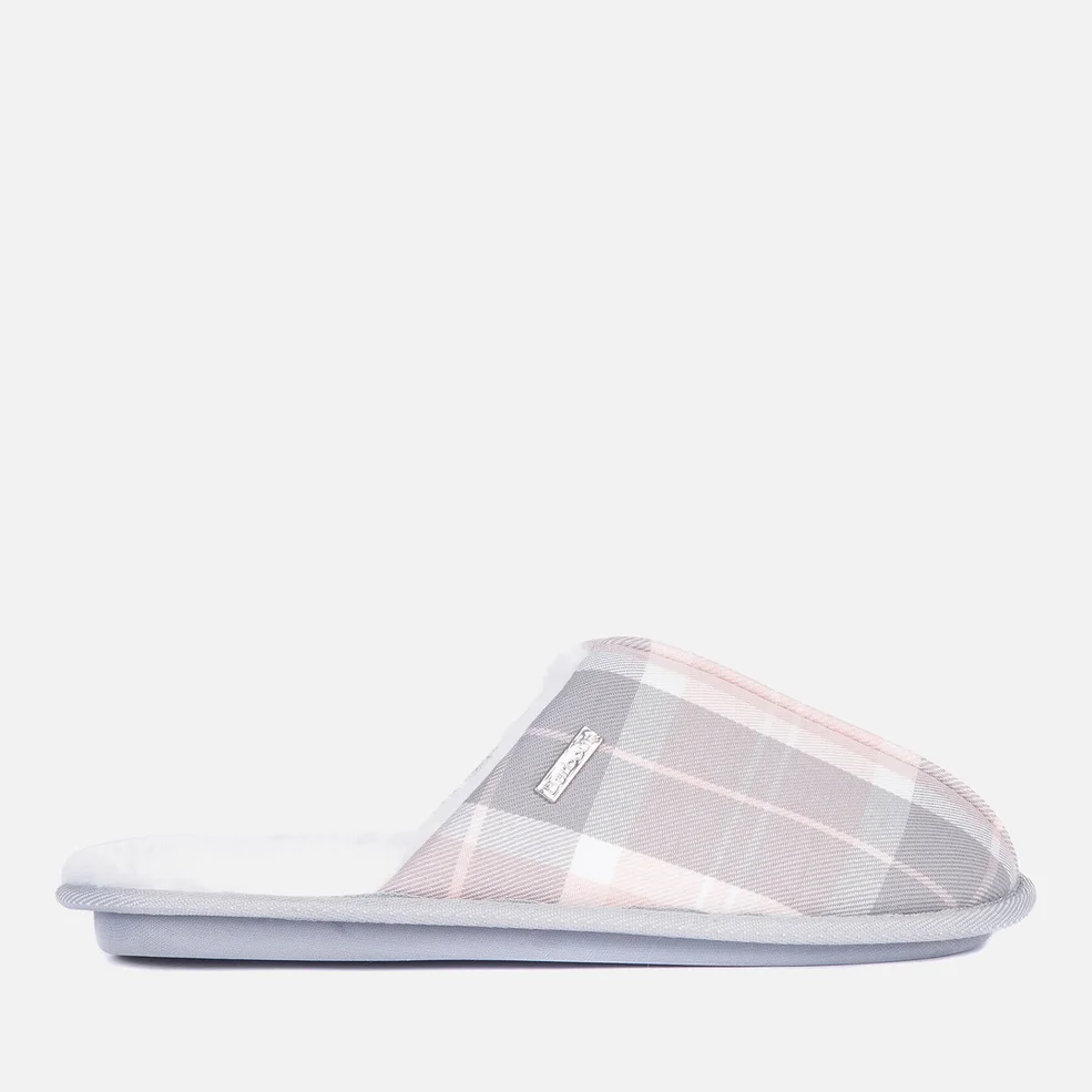 Barbour Women's Maddie Slippers - Recycled Pink/Grey Tartan Image 1