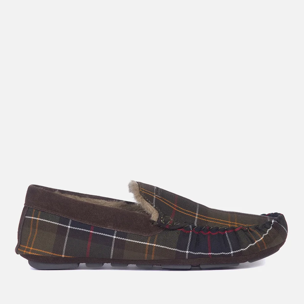 Barbour Men's Monty Moccasin Slippers - Recycled Classic Tartan Image 1