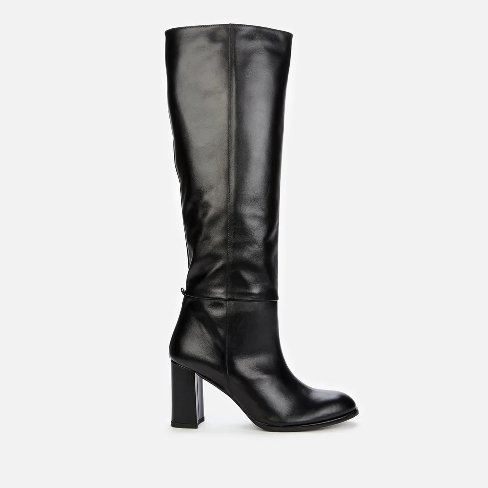 Whistles Women's High Heeled Leather Knee High Boots - Black Image 1