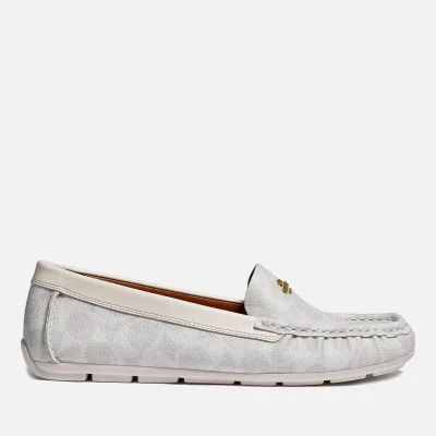Coach Women's Marley Coated Canvas Driving Shoes - Chalk