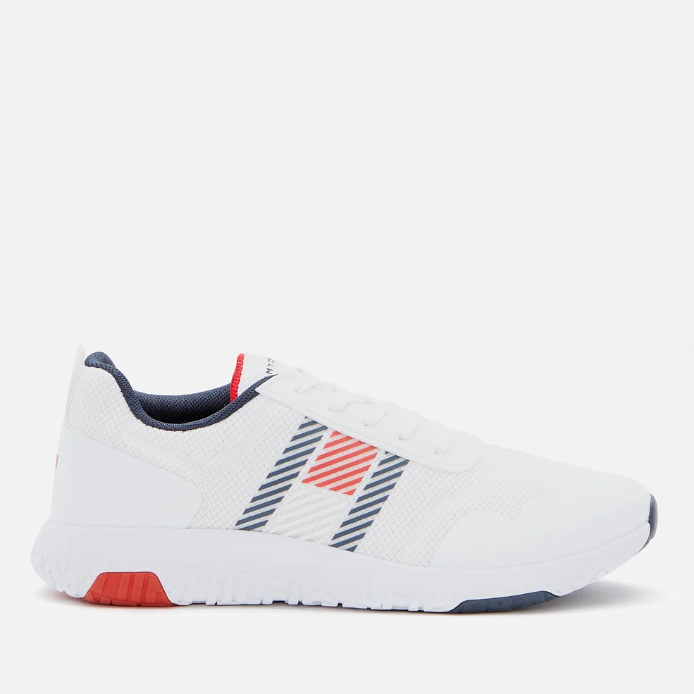 Tommy Hilfiger Men's Lightweight Flag Mix Running Style Trainers - White Image 1