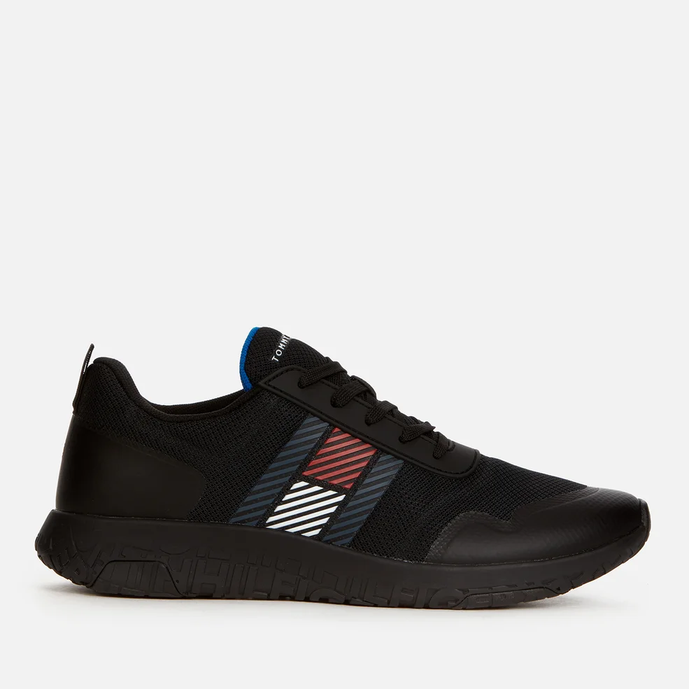 Tommy Hilfiger Men's Lightweight Flag Mix Running Style Trainers - Black Image 1