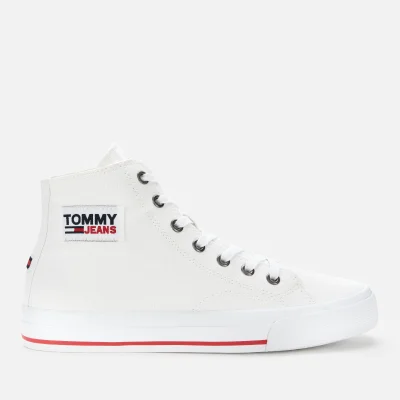 Tommy Jeans Women's Canvas Hi-Top Trainers - White