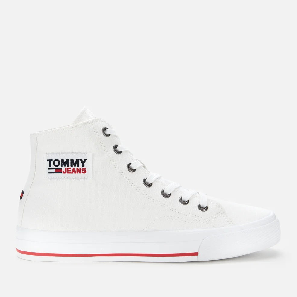 Tommy Jeans Women's Canvas Hi-Top Trainers - White Image 1