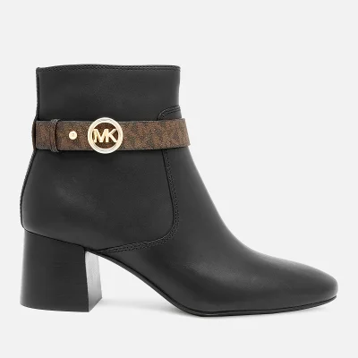 MICHAEL Michael Kors Women's Abigail Flex Leather Heeled Boots - Black/Brown