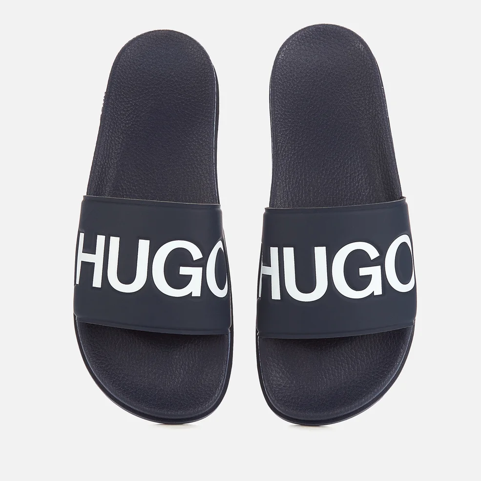 HUGO Men's Match Slide Sandals - Drak Blue Image 1