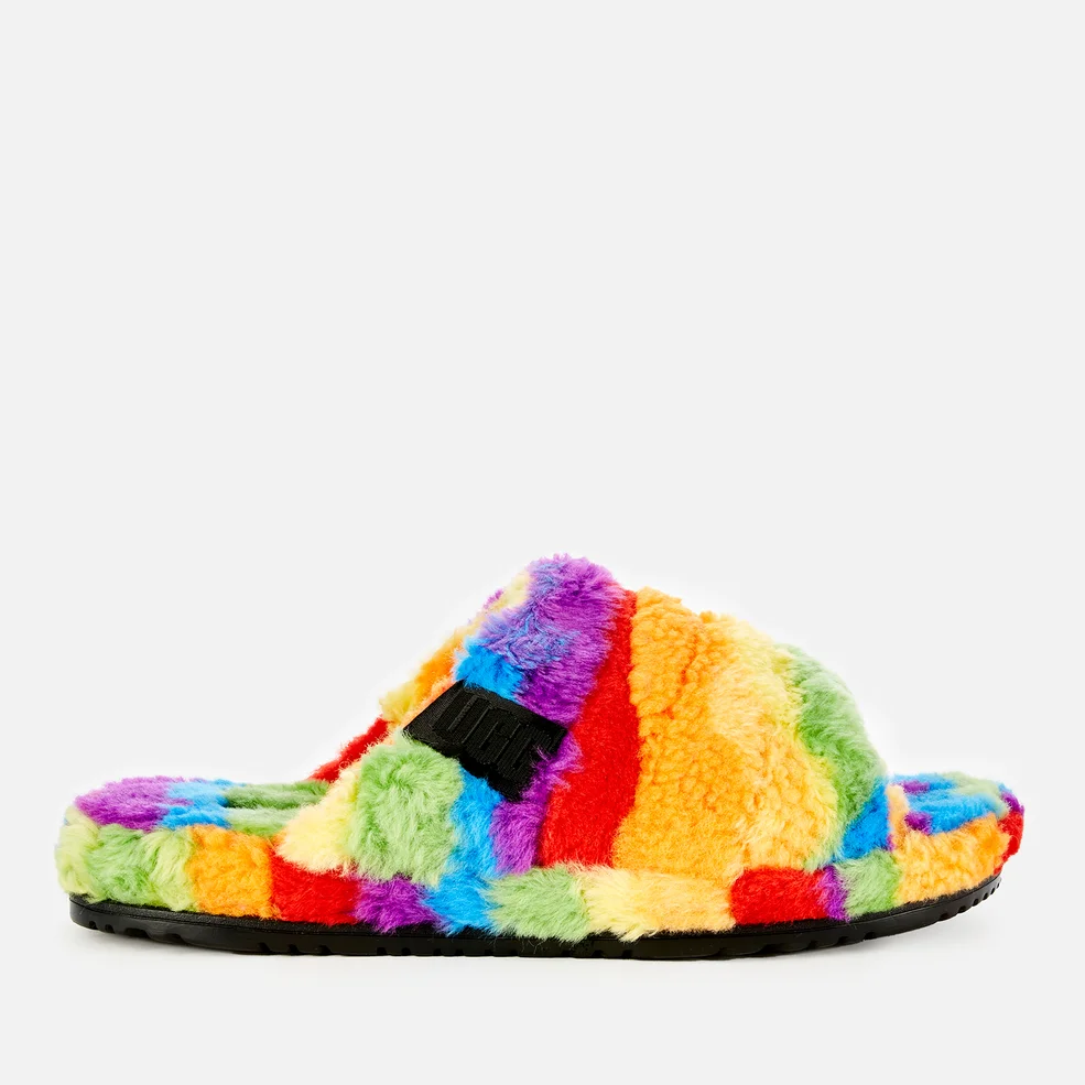 UGG Men's Fluff You Pride Collection Slippers - Pride Rainbow Image 1