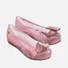 Mini Melissa Kids' Ultragirl Butterfly Ballet Flats - Pink Glitter - Image 1