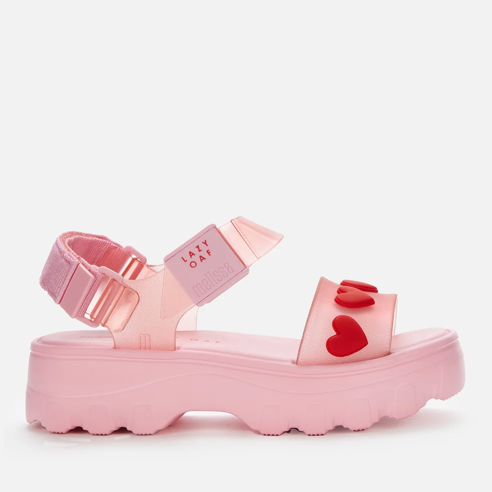 Melissa X Lazy Oaf Women's Kick Off Sandals - Pink Heart Image 1