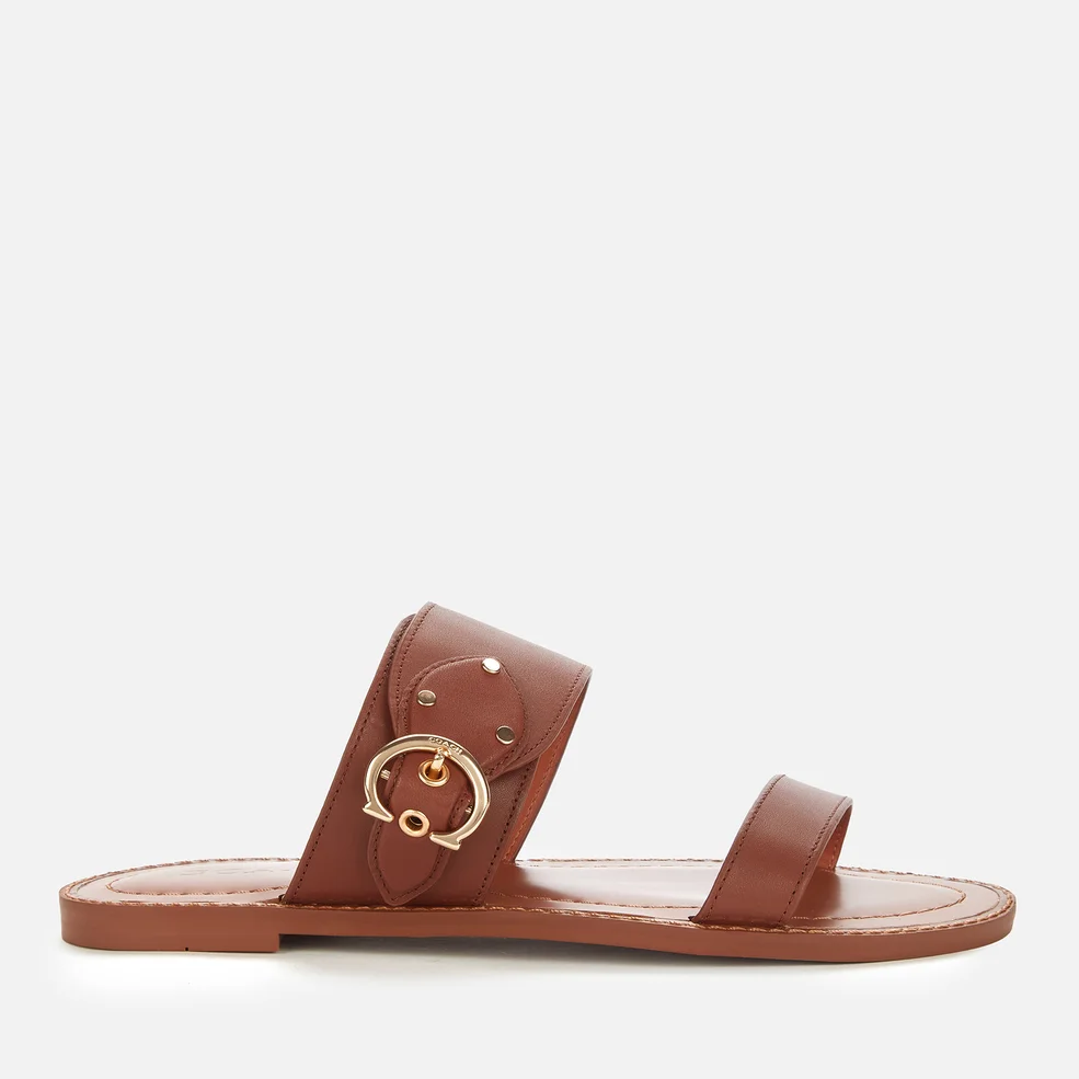 Coach Women's Harlow Leather Sandals - Saddle Image 1