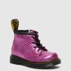 Dr. Martens Babies' 1460 Patent Lamper Lace Up Boots - Pink Reptile Emboss - Image 1