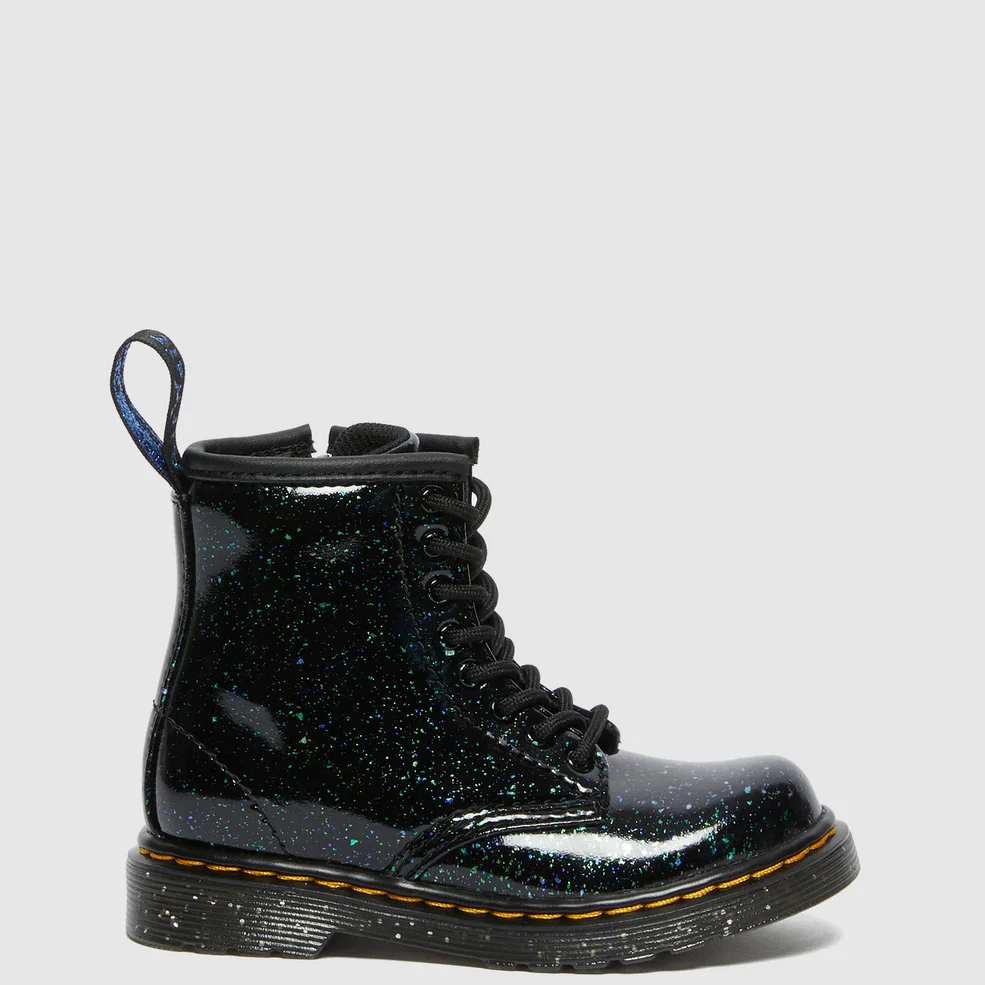 Dr. Martens Toddlers' 1460 Patent Lamper Lace Up Boots - Green Cosmic Glitter Image 1