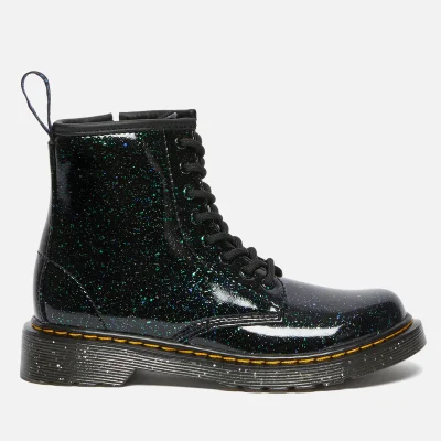 Dr. Martens Kids' 1460 Junior Patent Lamper Lace Up Boots - Green Cosmic Glitter