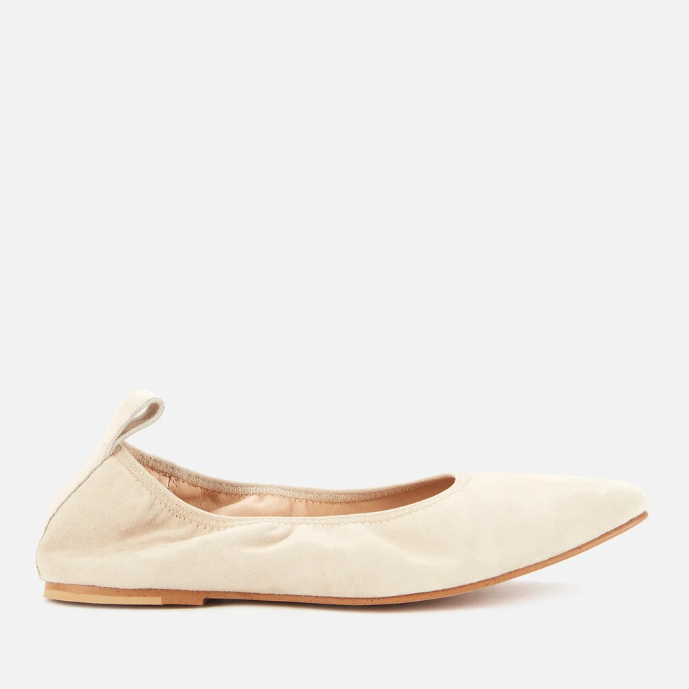 Clarks Women's Pure Leather Ballet Flats - Taupe Image 1