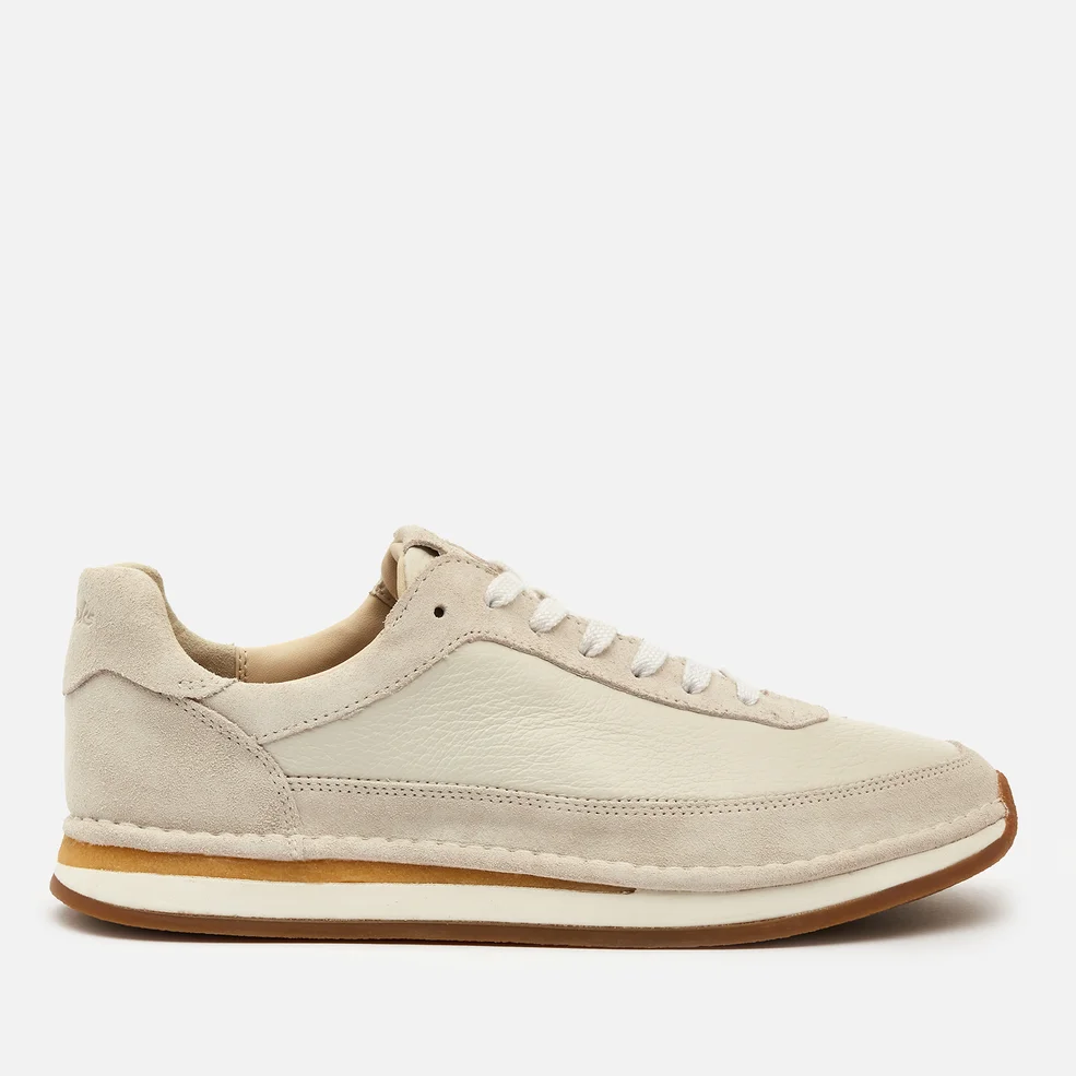 Clarks Men's Craftrun Lace Trainers - White Image 1