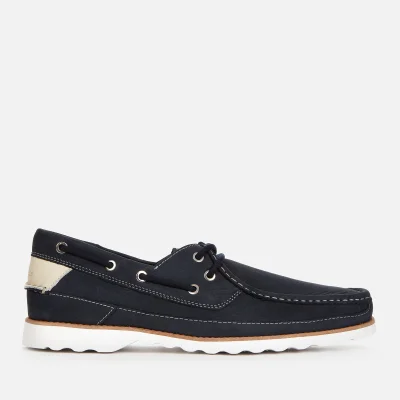 Clarks Men's Durleigh Sail Leather Boat Shoes - Navy
