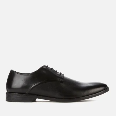 Clarks Men's Stanford Walk Leather Derby Shoes - Black