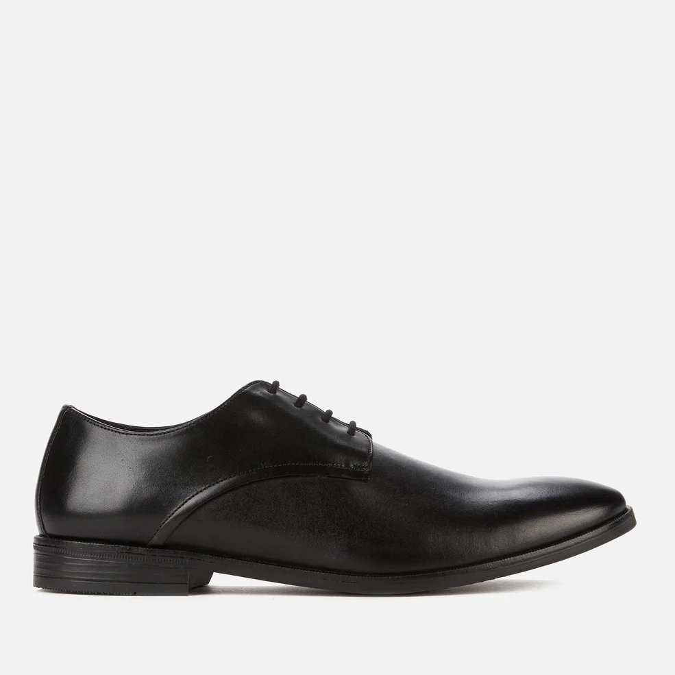 Clarks Men's Stanford Walk Leather Derby Shoes - Black Image 1