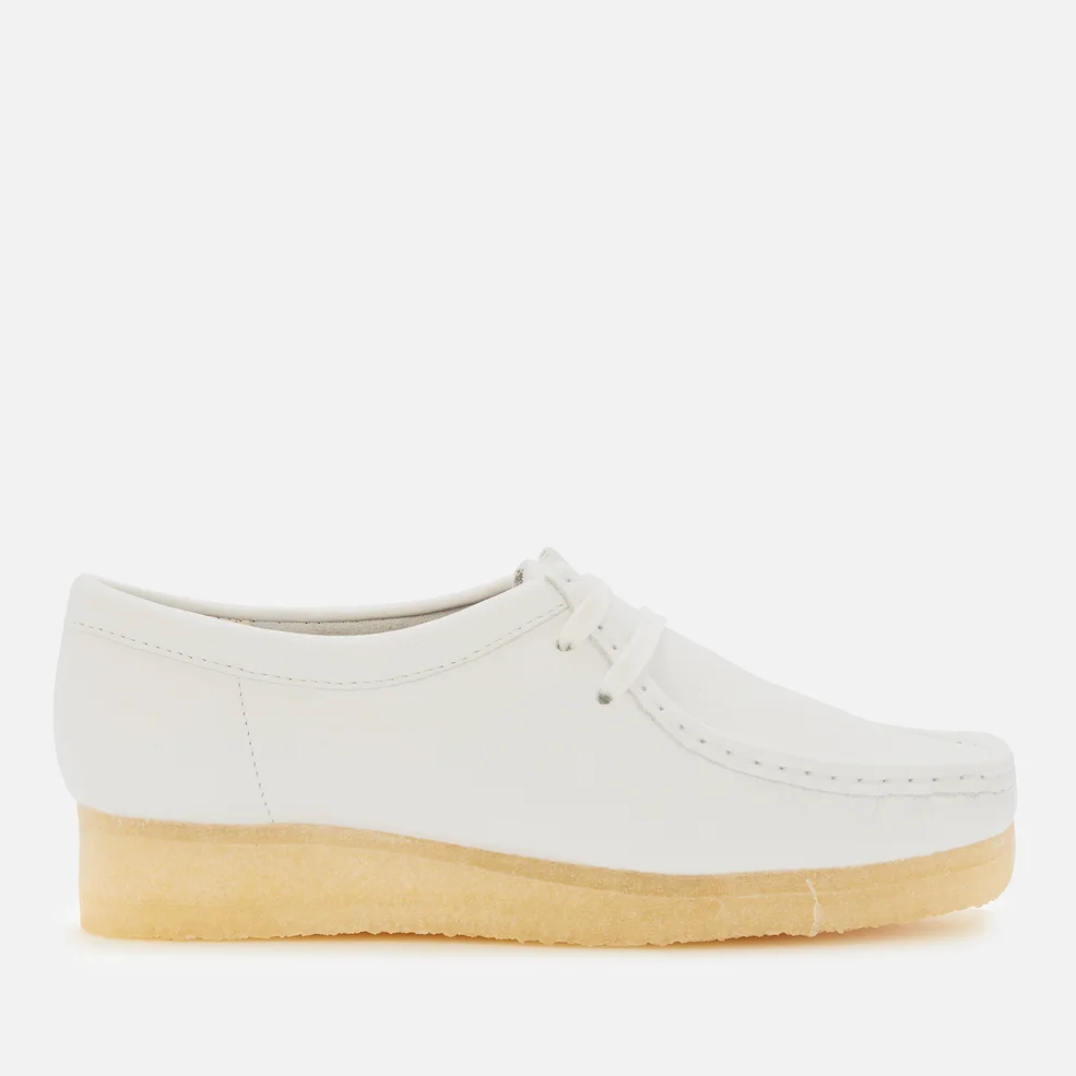 Clarks Original Women's Wallabee Leather Shoes - White Image 1