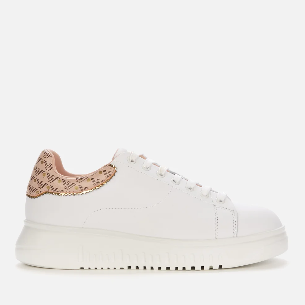 Emporio Armani Women's Leather Chunky Trainers - White Image 1