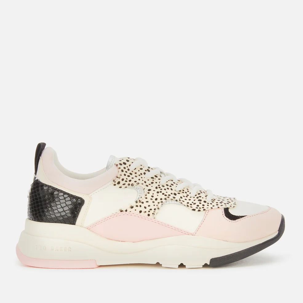 Ted Baker Women's Izsla Running Style Trainers - White/Pink Image 1