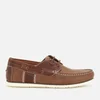 Barbour Men's Capstan Leather Boat Shoes - Beige/Brown - Image 1