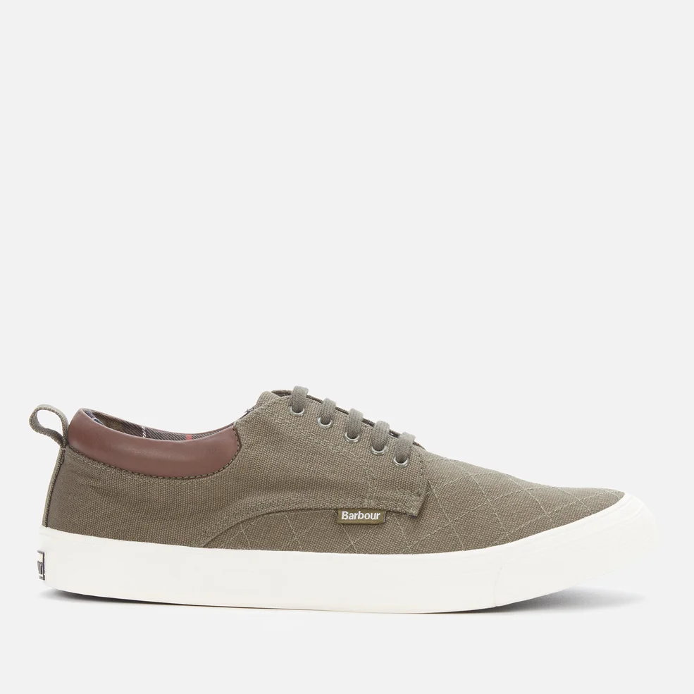 Barbour Men's Cromwell Quilted Trainers - Olive Image 1