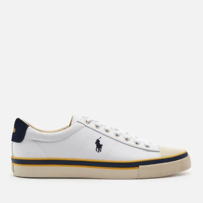 Polo Ralph Lauren Men's Sayer Sustainable Low Top Trainers - White/Newport Navy/Gold