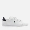 Polo Ralph Lauren Men's Heritage Court Leather Low Top Trainers - White/Newport Navy - Image 1