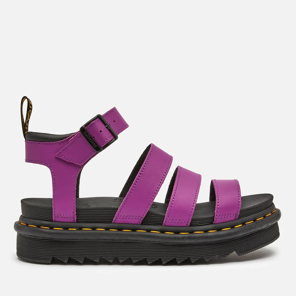 Dr. Martens Women's Blaire Leather Strappy Sandals - Bright Purple Image 1