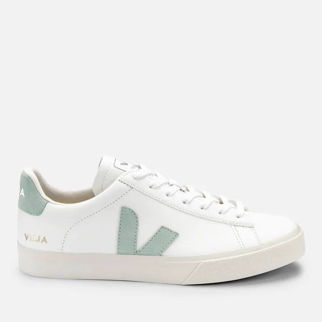 Veja Women's Campo Chrome Free Leather Trainers - Extra White/Matcha
