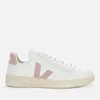 Veja Women's V-12 Leather Trainers - Extra White/Babe - Image 1