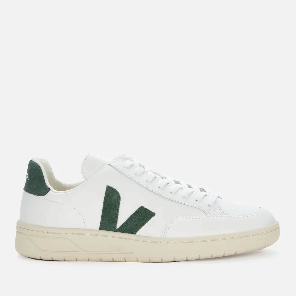 Veja Men's V12 Leather Trainers - Extra White/Cyprus Image 1