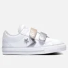 Converse Toddlers' Star Player Ox Metallic Velcro Trainers - White - Image 1