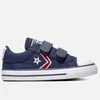 Converse Toddlers' Star Player Embroidered Ox Velcro Trainers - Obsidian/University Red - Image 1
