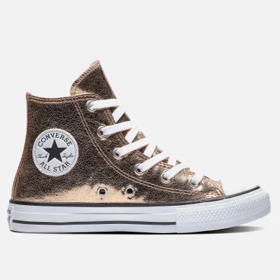 Converse Kids' Chuck Taylor All Star Hi - Top Trainers - Gold/ White