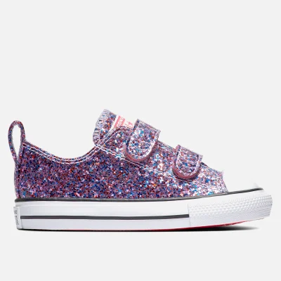 Converse Toddlers' Chuck Taylor All Star Glitter Ox Velcro Trainers - Bold Pink