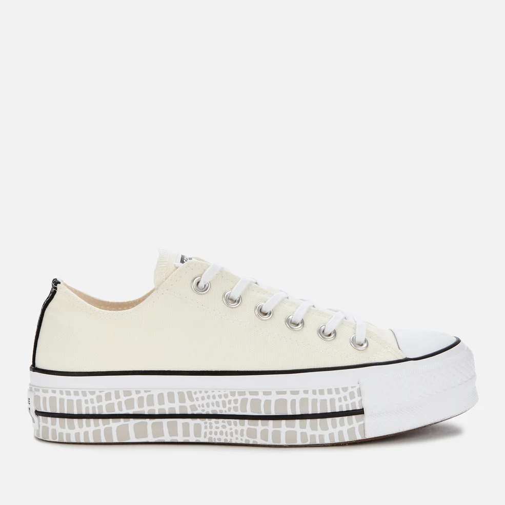 Converse Women's Chuck Taylor All Star Digital Daze Lift Ox Trainers - White Image 1