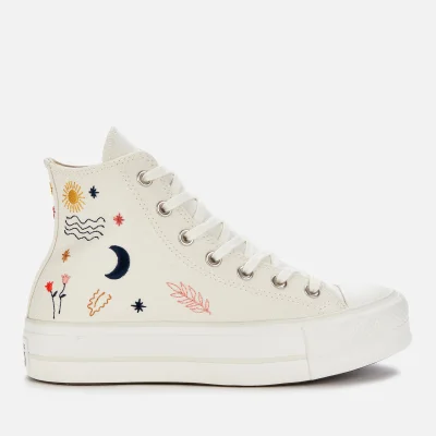 Converse Women's Chuck Taylor All Star It's Ok To Wander Lift Hi-Top Trainers - Egret/Vintage White/Black