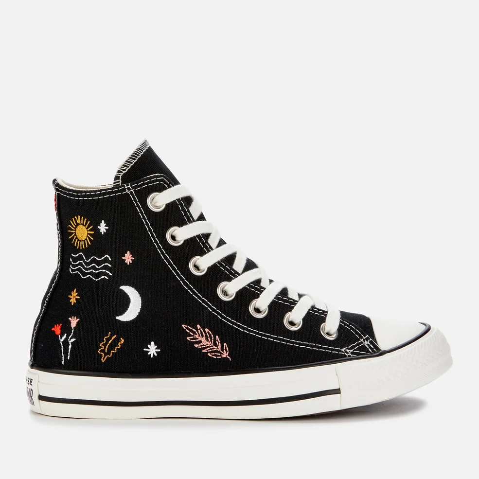 Converse Women's Chuck Taylor All Star It's Ok To Wander Hi-Top Trainers - Black/White/Black Image 1