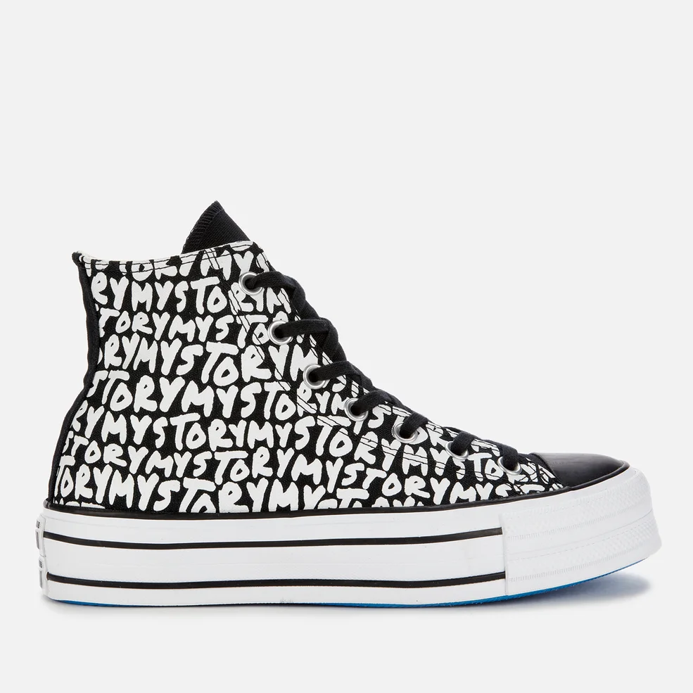Converse Women's Chuck Taylor All Star My Story Platform Hi-Top Trainers - Black Image 1