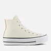 Converse Women's Chuck Taylor All Star Anodized Metals Leather Lift Hi-Top Trainers - Egret - Image 1