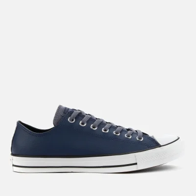 Converse Men's Chuck Taylor All Star Synthetic Leather Ox Trainers - Midnight Navy/Light Carbon