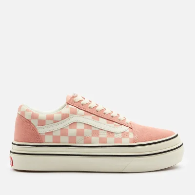 Vans Women's Suede/Canvas Super ComfyCush Old Skool Trainers - Peach/Marshmallow