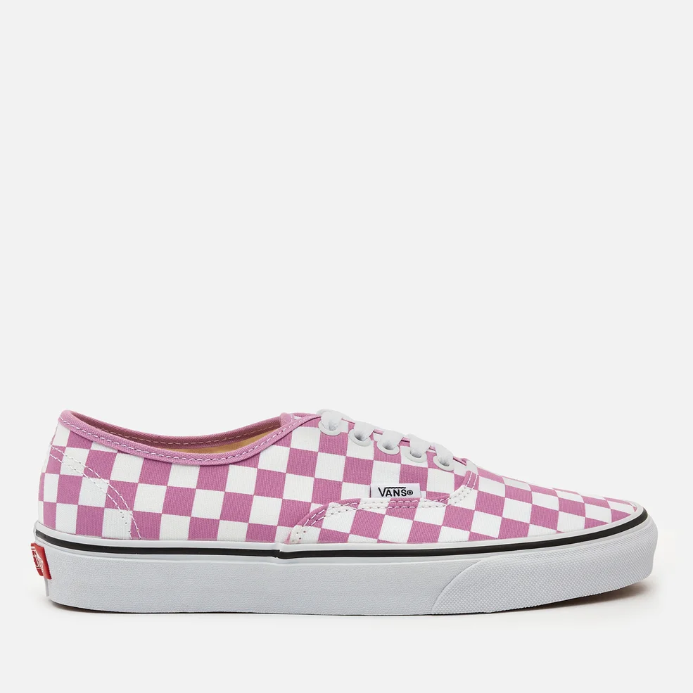 Vans Women's Checkerboard Authentic Trainers - Orchid/True White Image 1