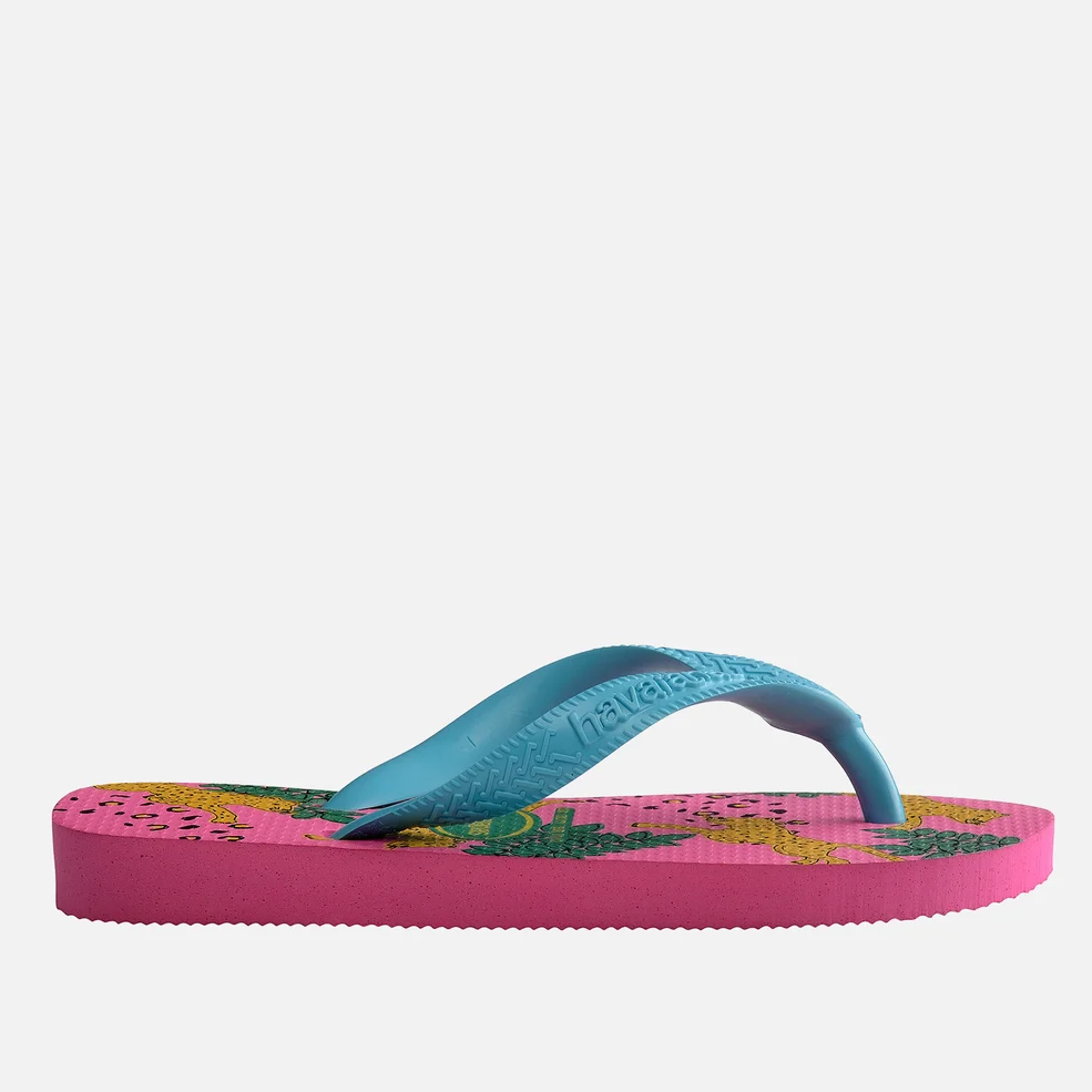 Havaianas Girls' Top Fashion Flip Flops - Pink Flux Image 1